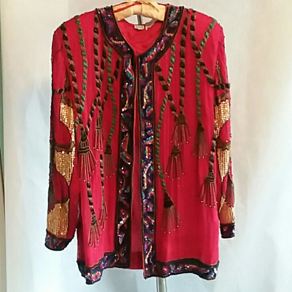 Red Sequin Jacket - image 1